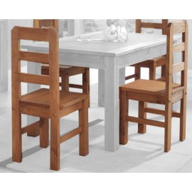 Conjunto mesa y sillas madera Bahia