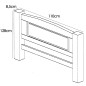 Cabecero madera maciza de 110cm