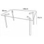Mesa cristal modelo Sullie