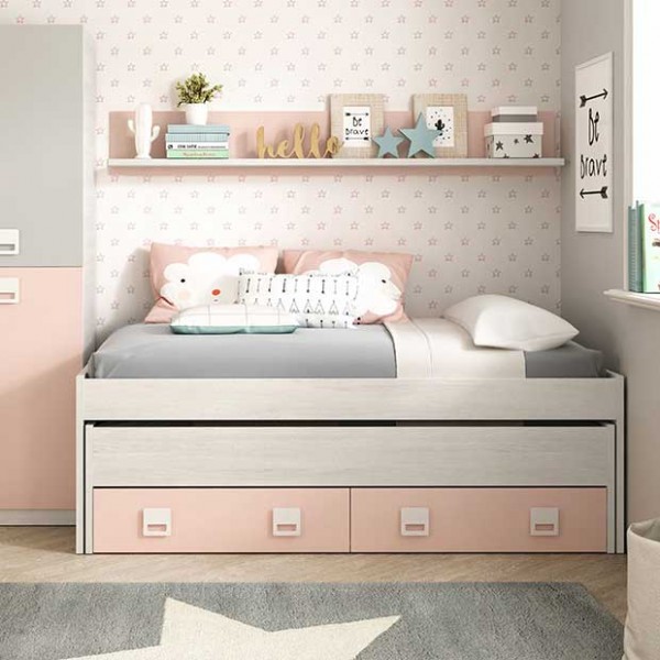 Cama doble y estante Smallow