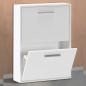 Zapatero 2 puertas en color blanco, también disponible en 3 puertas.
