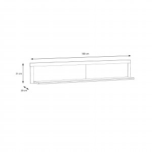 Estante de pared con forma de L modelo Suprie