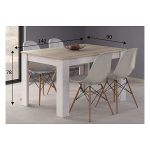 Mesa de comedor modelo Práctico. Disponible en varios colores