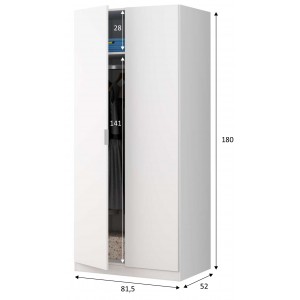 Armario Low Cost 2p largas blanco