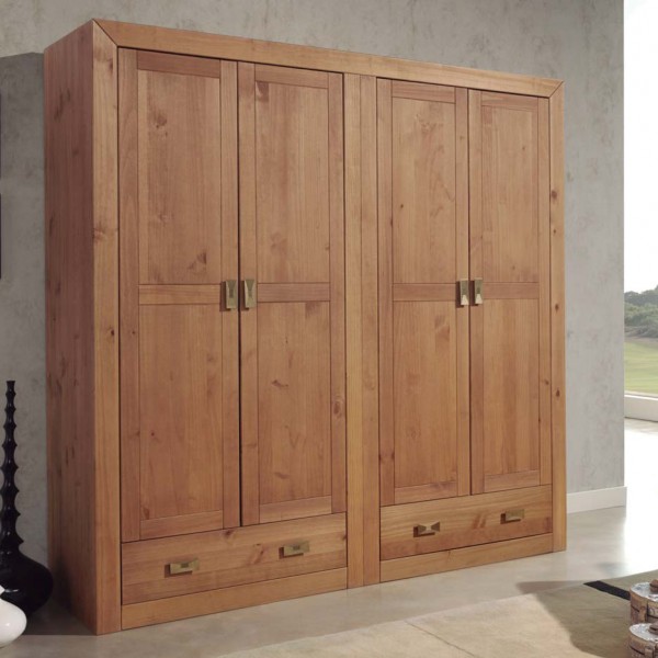 Armario de 4 puertas madera Bahía
