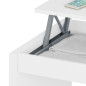 Mesa de centro elevable modelo Attuale de color blanco brillo