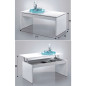 Mesa de centro elevable modelo Attuale de color blanco brillo