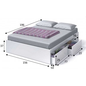 Cama bed para cama de 150x190cm con 4 cajones.