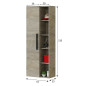 Columna Atenea roble alaska para baños, con estantes