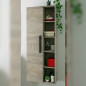 Columna Atenea roble alaska para baños, con estantes