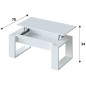 Mesa de centro elevable Urban, de color blanco artik y envío gratis.