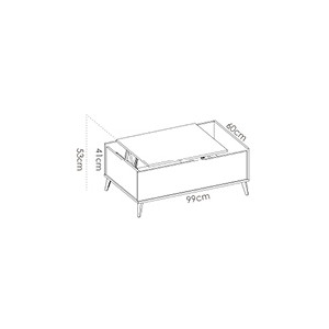Mesa de centro elevable Ness