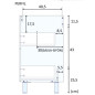 Conjunto baño modelo Air compuesto por mueble con lavabo y espejo