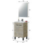 Conjunto baño modelo Essens compuesto por mueble y espejo