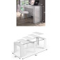 Consola modelo funzionale, se extiende de 51cm a 237cm, color blanco