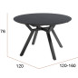 Mesa comedor extensible cantábrica, ocho colores a escoger. 120-160cm.
