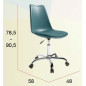 Silla de oficina con ruedas. Estructura de polipropileno. 4 colores.