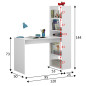 Mesa + estanteria Duplo. Es de color blanco artik, reversible.