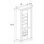 Vitrina Alta Leds Chellén Cambria-Blanco
