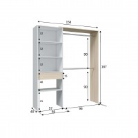 Armario vestidor roble-blanco