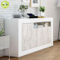 Buffet de tres puertas y un hueco modelo Velho de dos tonos blancos