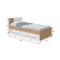 Cama juvenil con cabeza sin somier
