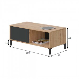 Mesa de centro modelo Urban Plus de color roble-gris