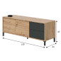 Bajo tv Urban Plus roble-gris