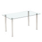 Conjunto mesa cristal y 6 sillas modelo Avatar