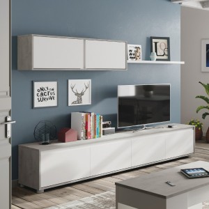 Salón Home cemento - blanco