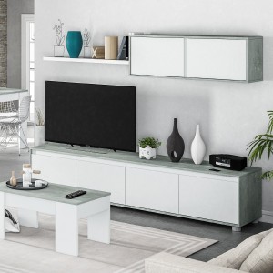 Salón Home cemento - blanco