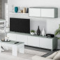 Salón Home cemento - blanco