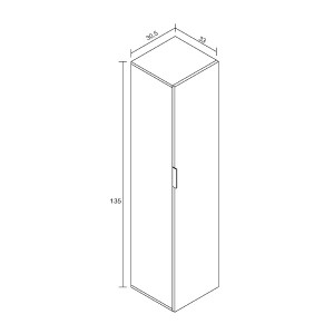 Módulo 1P vertical 135cm Italia
