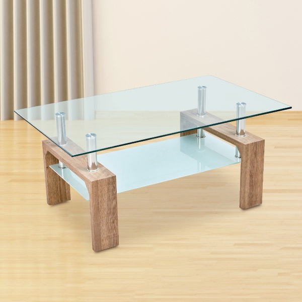 Mesa de centro modelo Sama de color blanco o cambria Mesa de centro modelo Sama de color blanco o cambria