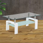 Mesa de centro modelo Sama de color blanco o cambria Mesa de centro modelo Sama de color blanco o cambria