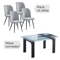 Conjunto mesea sensei + 4 sillas rory