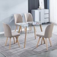 Conjunto mesa Acnes + 4 sillas Lane