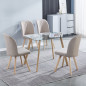 Conjunto mesa Acnes + 4 sillas Lane