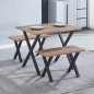 Conjunto mesa + 2 taburetes Videl