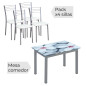 Mesa extendible Flores + 4 sillas mod.20