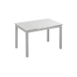 MESA BISBE EXTENSIBLE BLANCA CHASIS GRIS