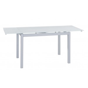 MESA BISBE EXTENSIBLE BLANCA CHASIS GRIS