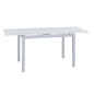 MESA BISBE EXTENSIBLE BLANCA CHASIS GRIS