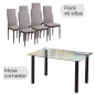 Conjunto mesa y sillas Yuri patas negras