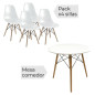 Conjunto mesa redonda y sillas Dinamarca