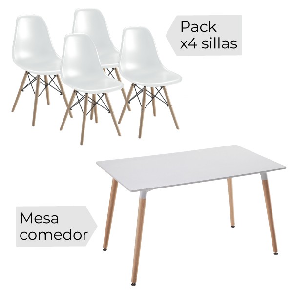 Conjunto mesa y sillas Dinamarca