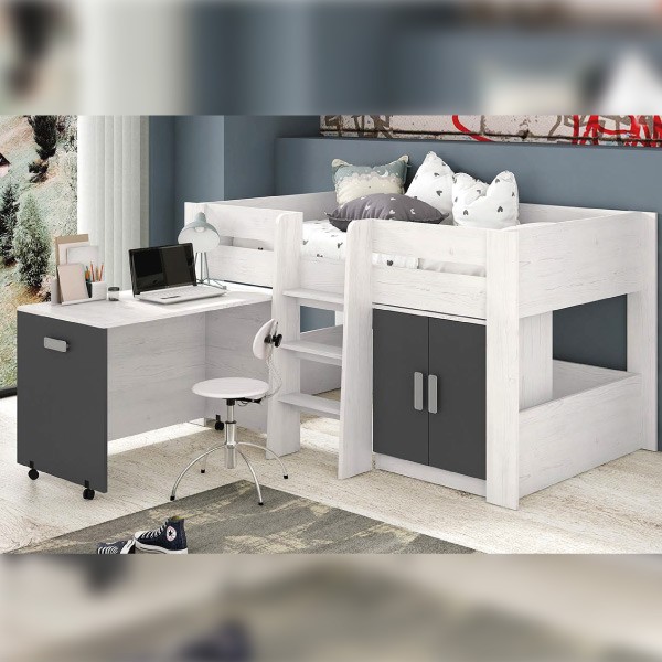 Cama block con mesa estudio Donald Cama block con mesa estudio Donald