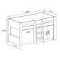 Cama block con mesa estudio Donald Cama block con mesa estudio Donald