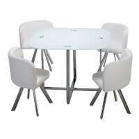 conjunto de mesa + 4 sillas modelo teca