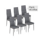 Juego de 6 sillas tapizado PU gris AXISS